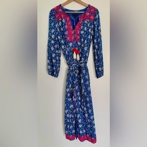 NWOT-J.CREW Belted Tunic Maxi Dress